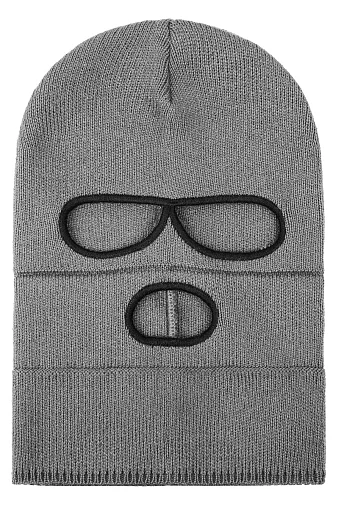 2203-ГР Вязаная балаклава-трансформер