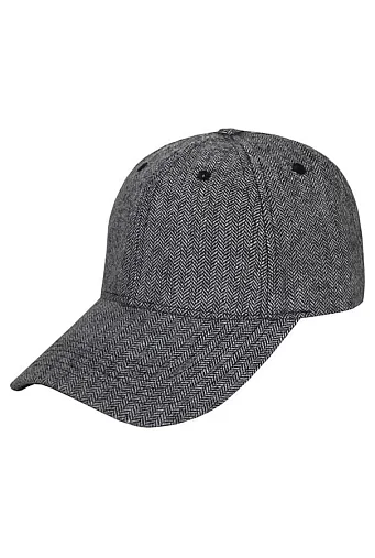 16036 Кепка из шерстяной ткани рисунок ёлочка