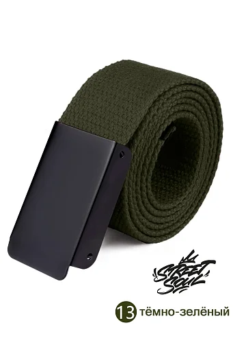 Чёрная металлическая пряжка с текстильной стропой
