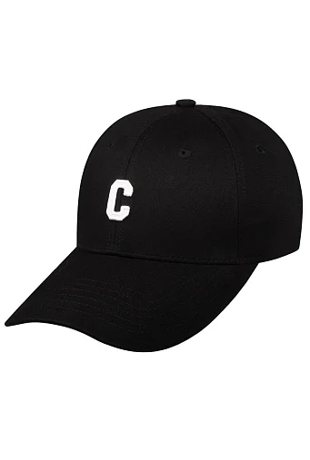 15127-C Бейсболка с буквой С-Wht