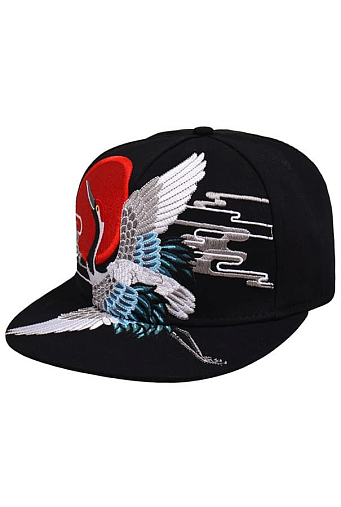 13404 Журавль на солнце вышивка SnapBack